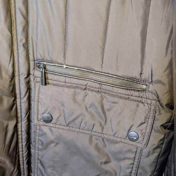 Michael Kors Dark Gray Quilted Jacket with Shearling Collar - Picture 4 of 8